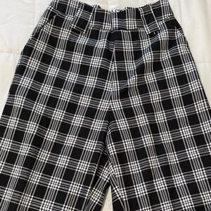 I.AM.GIA Black and White Plaid Pants